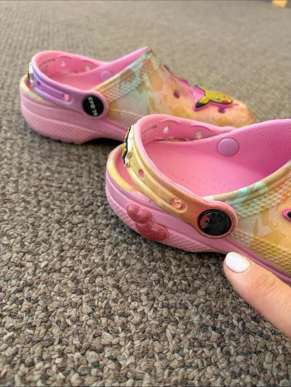 CROCS Kids Pink Yellow Pokémon Pikachu Clogs - Picture 11 of 12